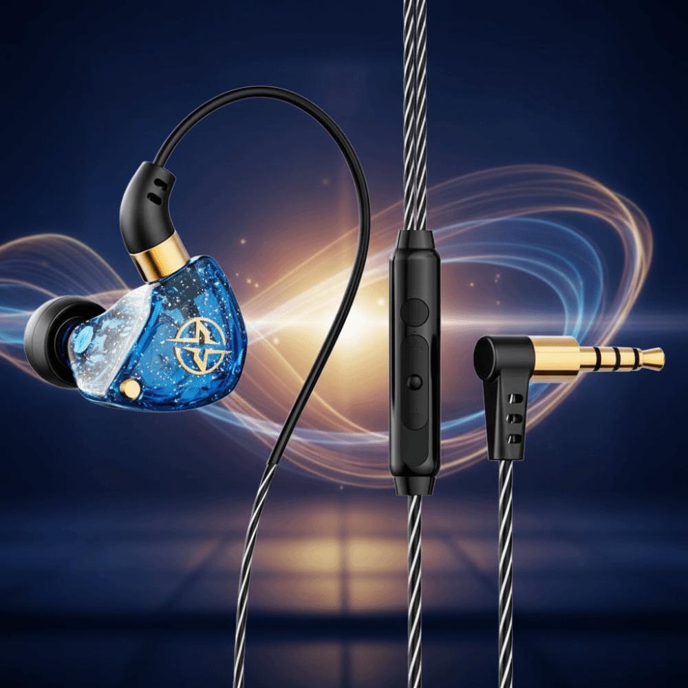 3.5mm Wired Headset Elbow Earpiece Headset Sport Earphones Wired Earphone Listen To Music