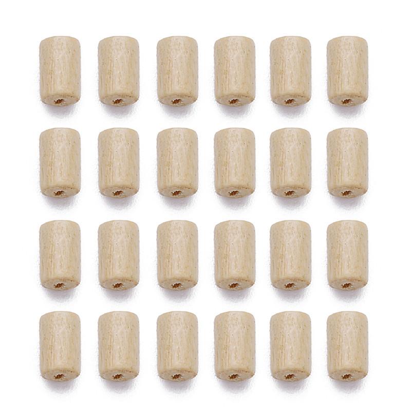 

Wholesale 300pcs/lot Wooden Beads Cylindrical Shape Loose Spacer Column Wooden Beads For Diy Jewelry Makings Findings