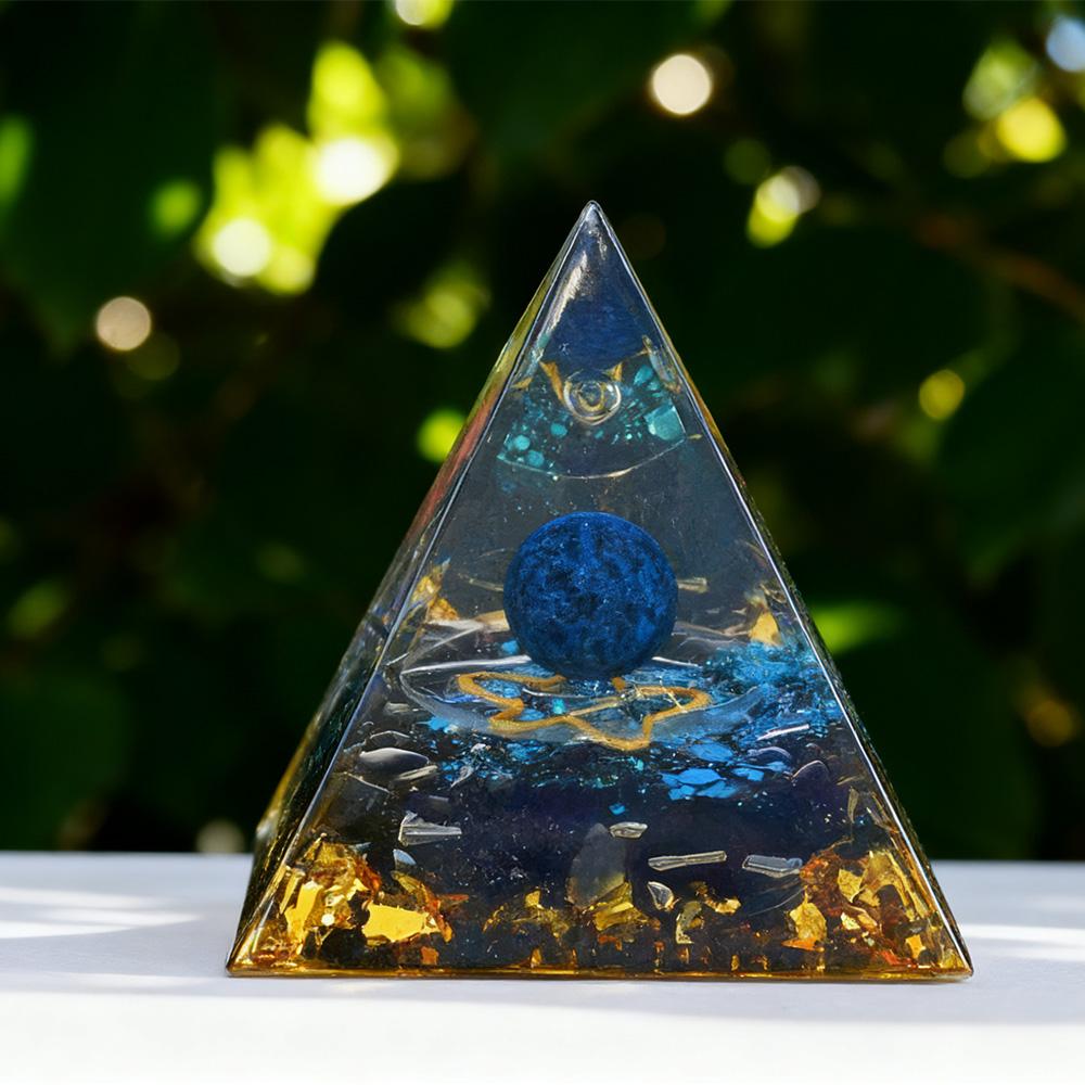 Křišťálová Orgonová Pyramida Generátor Energie 5 cm Přírodní Ametyst Peridot Reiki Čakra Meditační Nástroj Vánoční Dárek Pro Rodinu