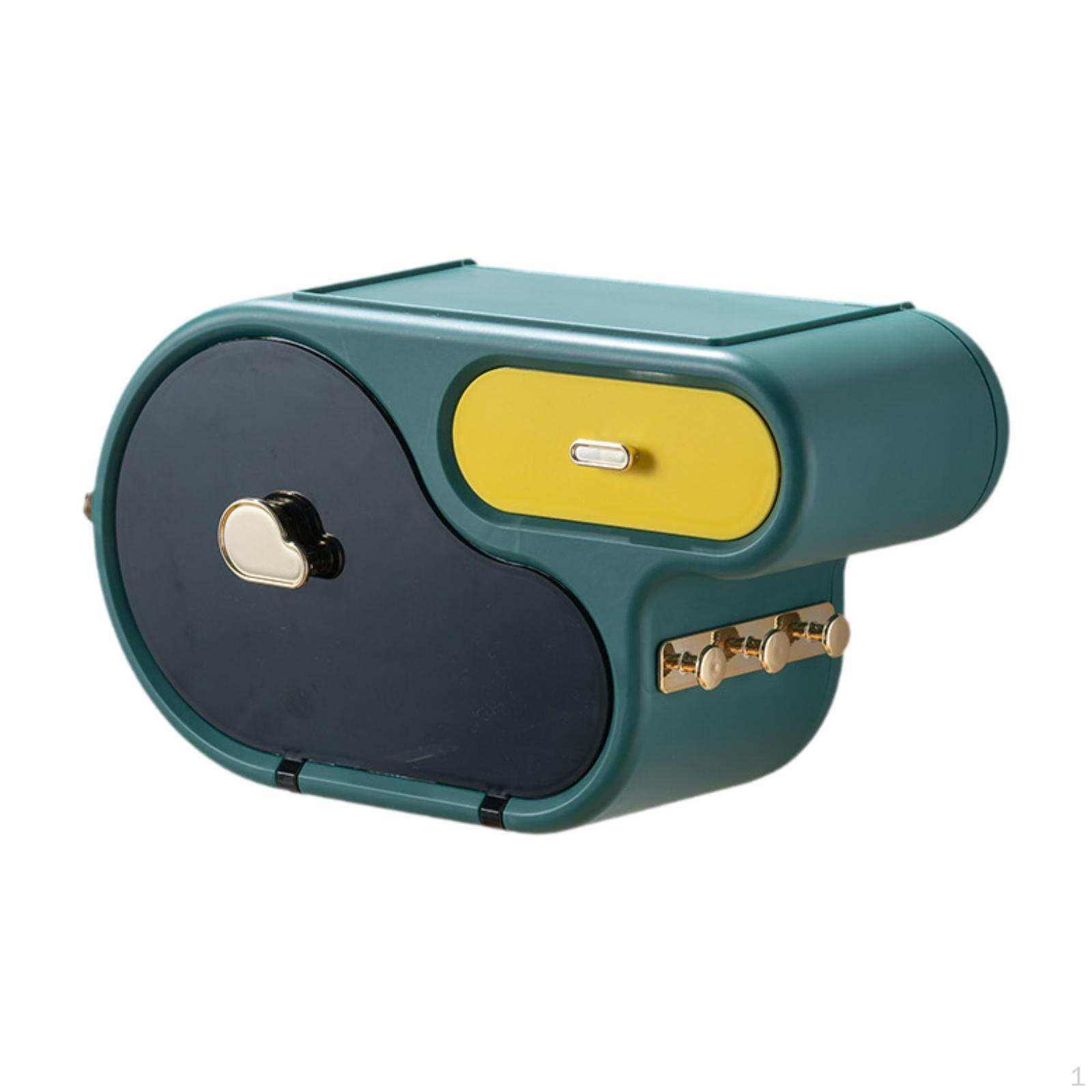 

Вешалка для рулонов бумаги в ванной, Хранение полотенец, Пылезащитный, Экономящий место контейнер для туалета, зелёный