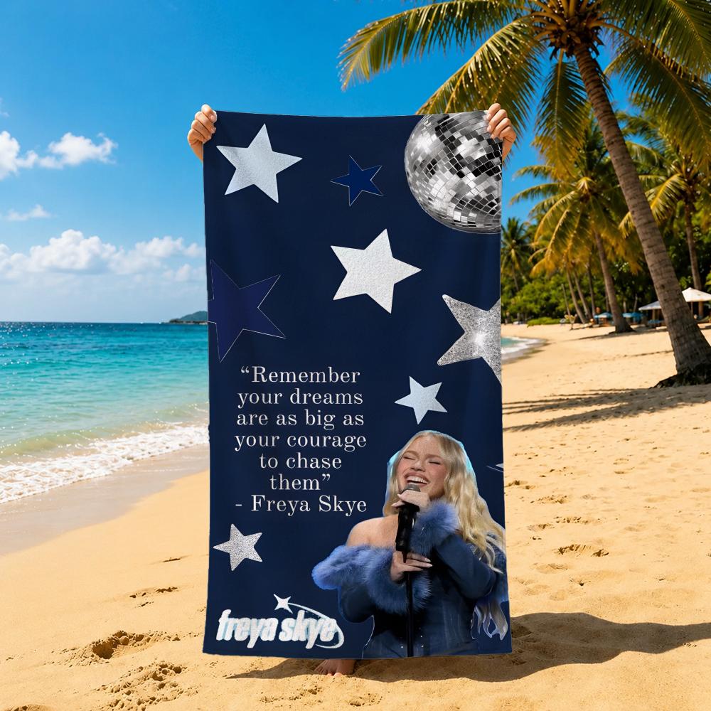 Singer F-Freya Skye Towel Towel Soft Pool Gift For Travel Gym Shower Cool Camping Quick Dry Sports Large Beach Towel
