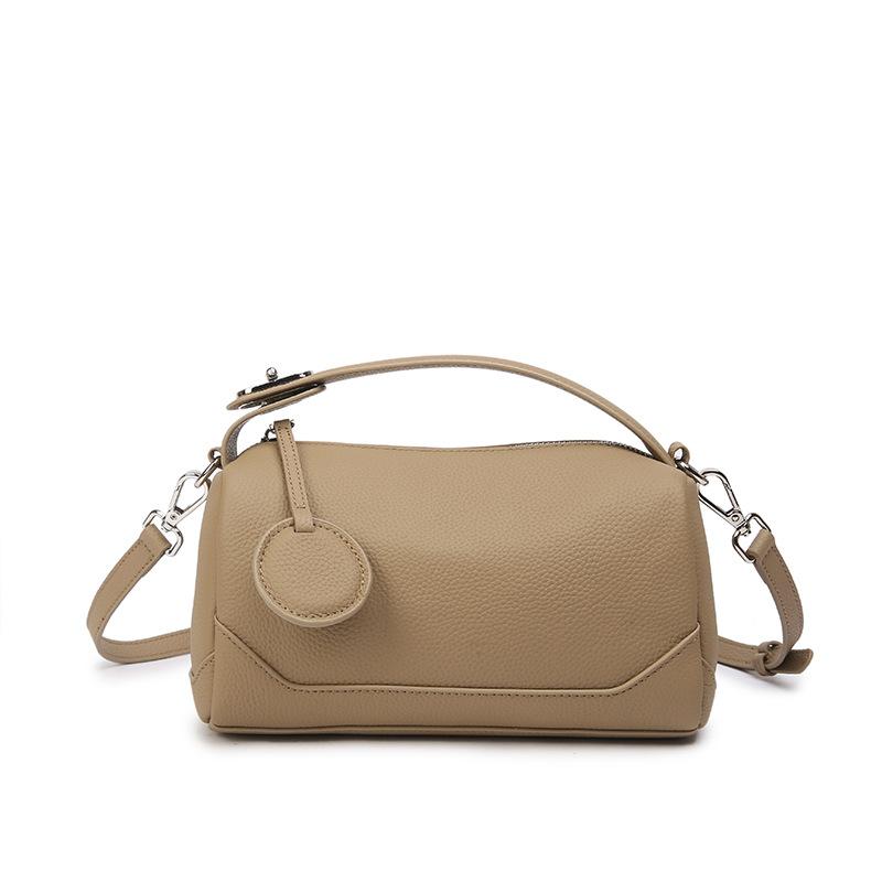 Genuine Leather Pillow Bag Women's Summer Bag Cowhide Crossbody Bag Fashionable Mom Bag Hand-held Small Bag