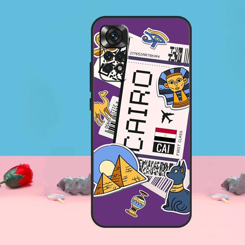 New York TOKYO Traveltickets Cover For Xiaomi Redmi Note 12 10 11 13 14 15 Pro Plus Case For Redmi 15C 13C 12C 10C 14C 15