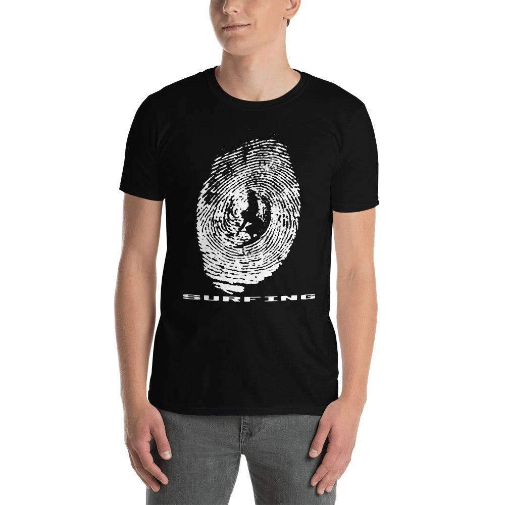 SURFER FINGER PRINT SURFING IS MY PASSION GRAPHIC Short-Sleeve Unisex T-Shirt L