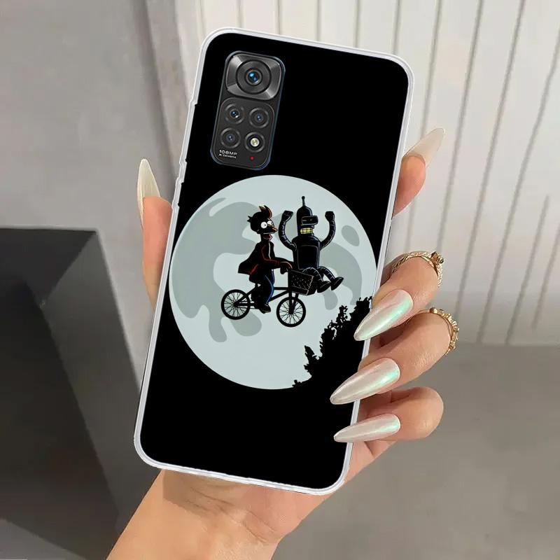 Cartoon F-Futuramas Phone Case for Xiaomi Redmi Note 14 13 12S 12 11S 11 Pro Plus 11T 11E 10S 9 9S Soft Funda Print Shell Note 1