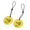 10pcs NFC Tags Keychain 35CM NTAG213 Chip Programmable NFC Fob NFC Card for All NFC Enabled Mobile Phones Devices Yellow