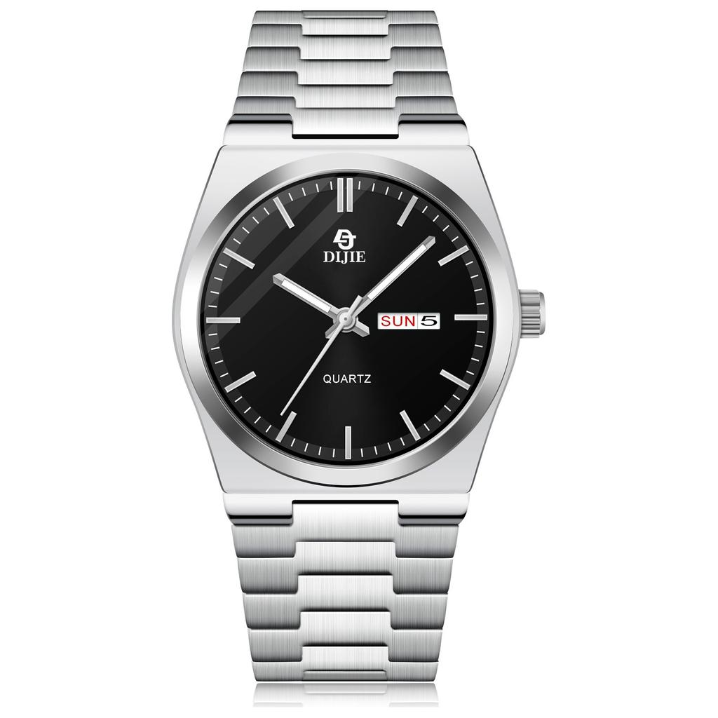 Stainless Steel Butterfly Buckle Men'S Simple Double Date Non-Mechanical Multifunctional Men'S Watch Business Logo