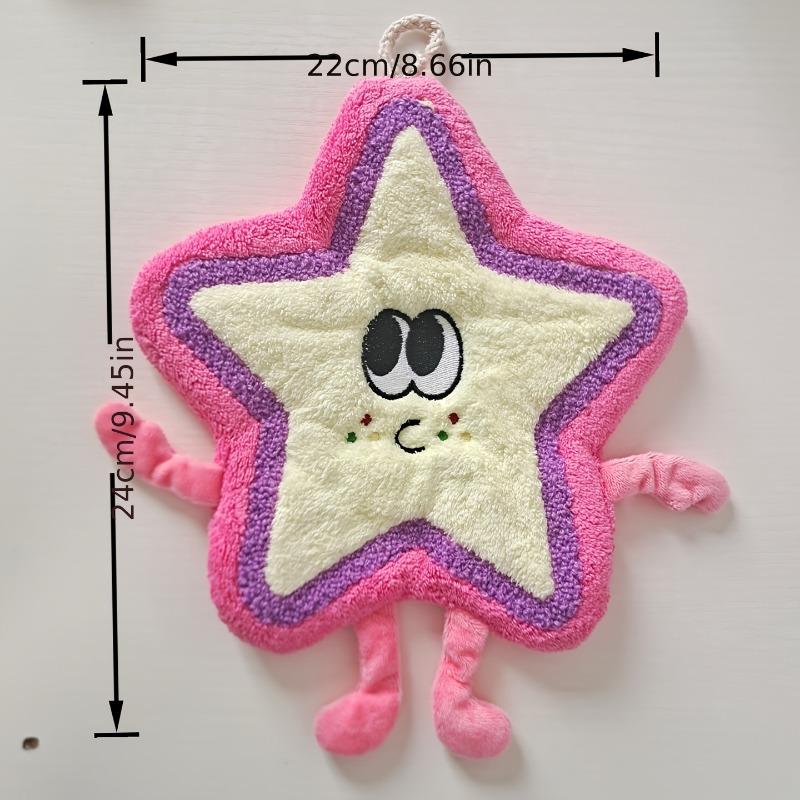 3Pcs Cute Cartoon Star Hand Towels Adorable & Vivid Absorbent Quick Absorbing Hand Drying Towels for Bathroom Kitchen Home Decor