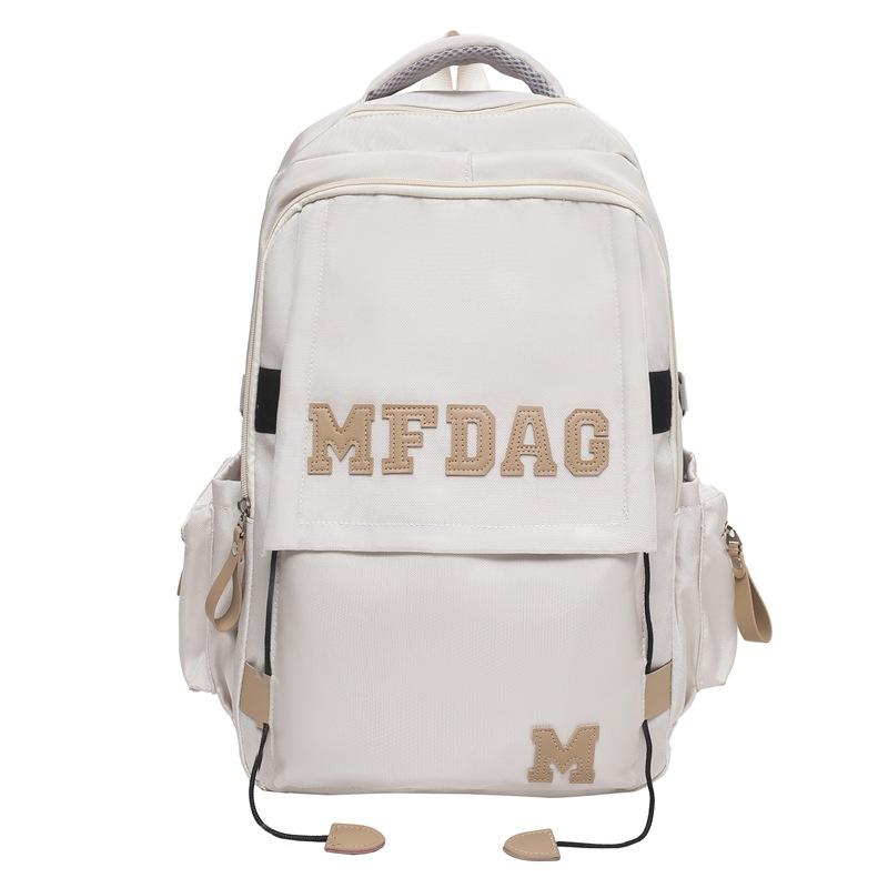 Junior High School Student Schoolbag Girl's Large Capacity Backpack Men's Letter Backpack