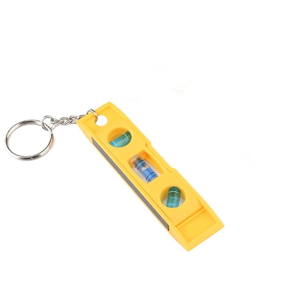 

Tool with Keychain Mini Strong Magnetic Gradient Horizontal Ruler 3 Bubble Level Laser Level жёлтый