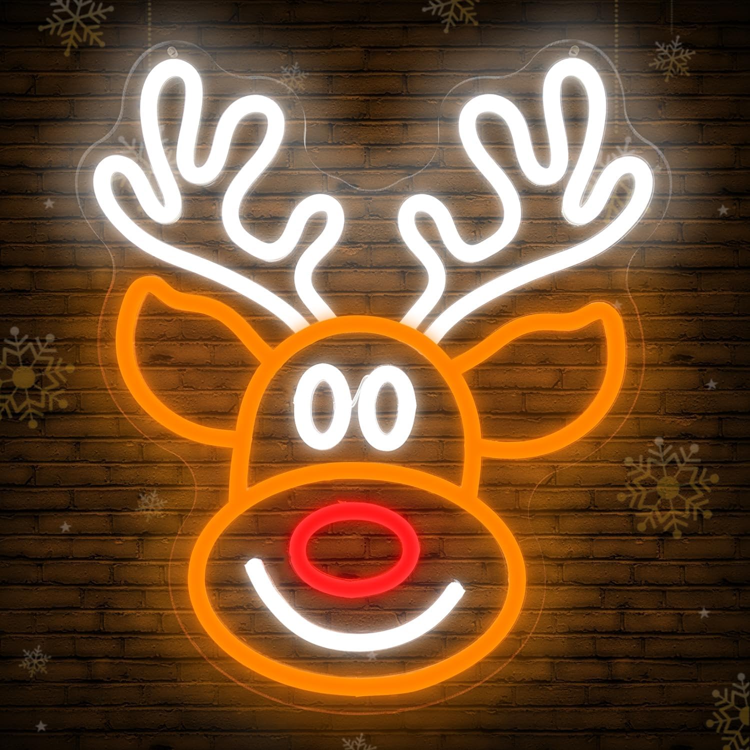 

Christmas Elk Neon Dimmable Christmas Light Deer Led Night Signs for Bedroom Children Kids Gift Living Room Winter Home Party