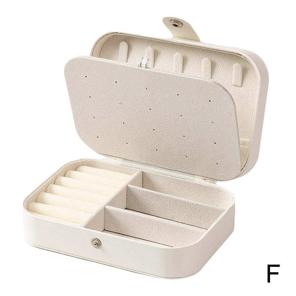 

Double-layer Jewelry Storage Box, Simple Earring Necklace Storage Box, PU Leather Portable Antioxidant Jewelry Display Case белый