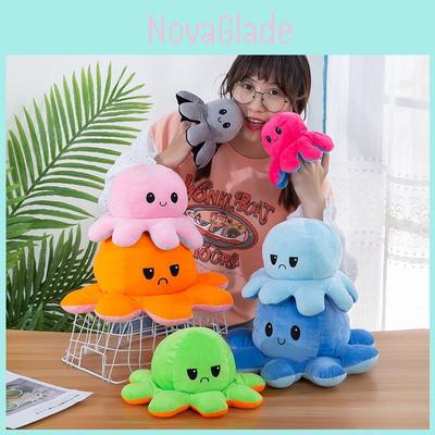 Ultra-soft Double-sided Octopus Plush Toy With Realistic Expressions For Endless Fun
