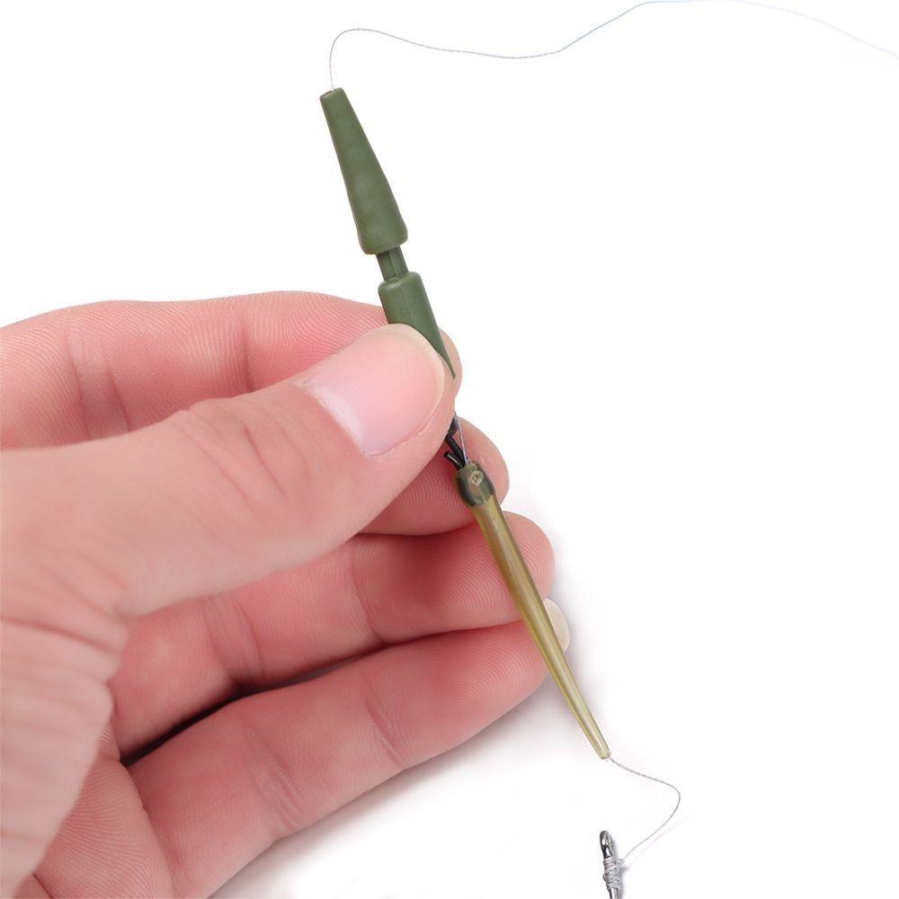 40Pcs/lot Carp Rig Coarse Quick Change Swivels Tail Rubber Cone Anti Tangle Sleeves