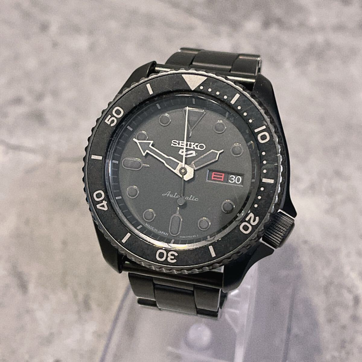 [Б/У] SEIKO 5 Sports SBSA025 SRPD79K1 Автоматические Черные Часы 4R36 Отличное Состояние