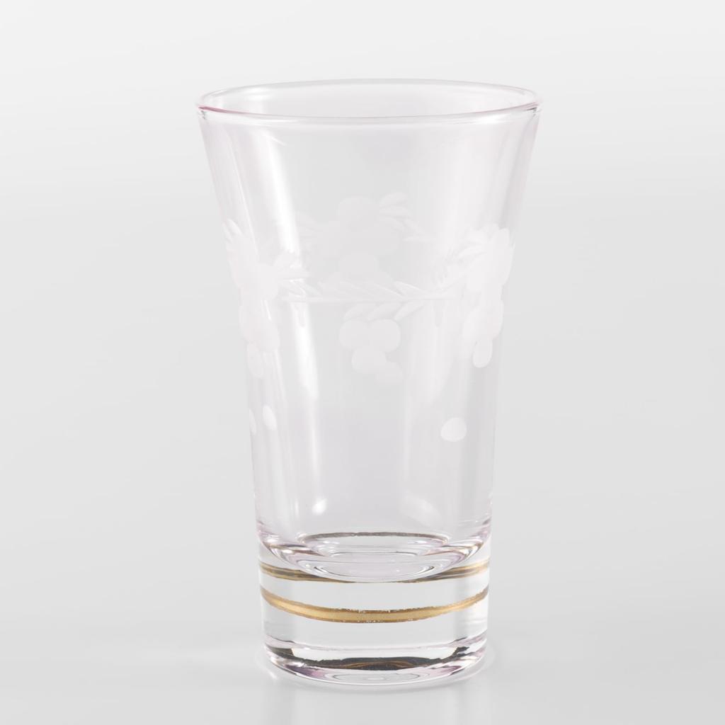 Otsuka Glass "Irodori no Uta" Sake Glass, Guinomi (approx. 100ml), Open Top, Flower Cut Glass, Pink, Made in Japan, 01145-15-1PK-1P