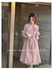 Women's Purple Double-Breasted Trench Coat - Korean Style Spring & Autumn Fashion, Casual Loose Mid-Length Design (2025)