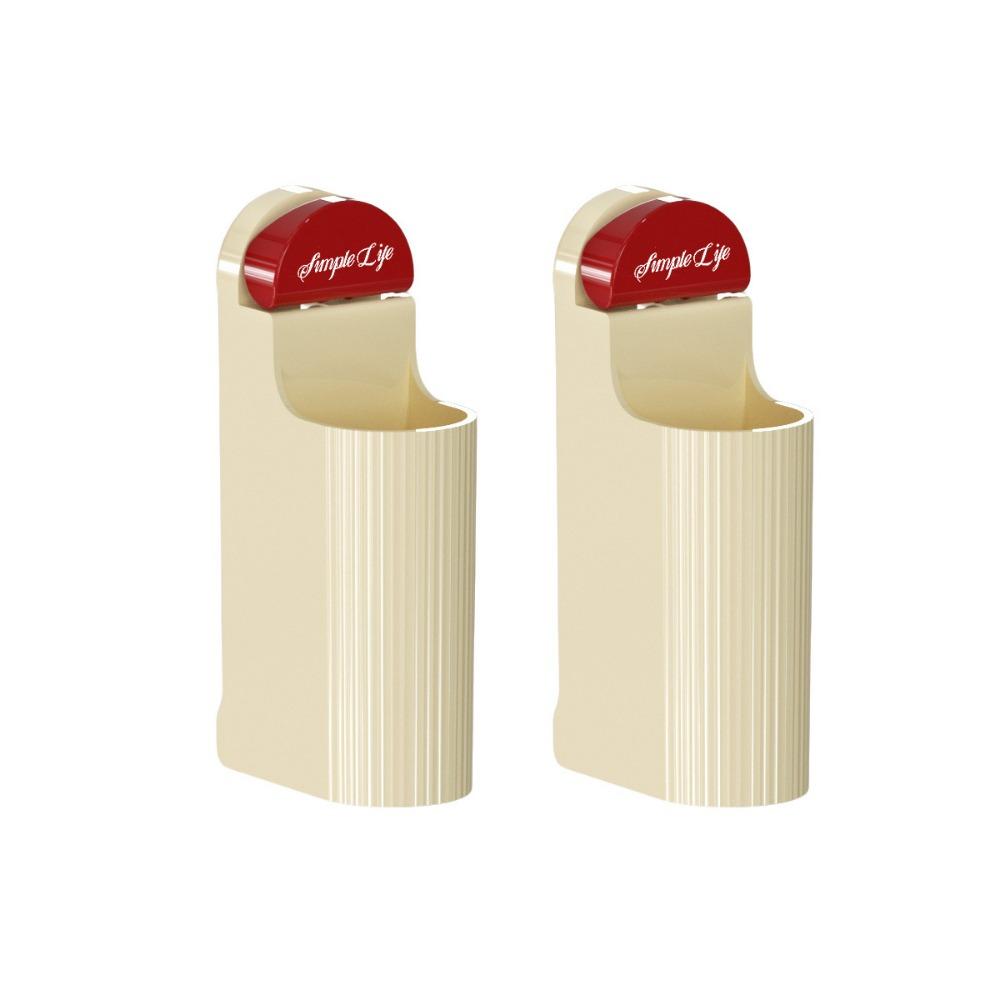 2Pcs Wall Mounted Suction Cup Electric Toothbrush Holder Plastic Toothbrush Rack Bathroom