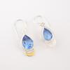 Tanzanite Gemstone 925 Fine Silver Handmade Jewelry Girls Earrings 1.5" For Gift EE-162-6