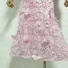 Australian Summer 2024 Floral Round Neck Hollow Waist Long Dress for Women