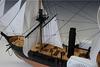 Woody Joe 1/120 scale model of the Susquehanna Black Ship with unfurled sails, assembly kit