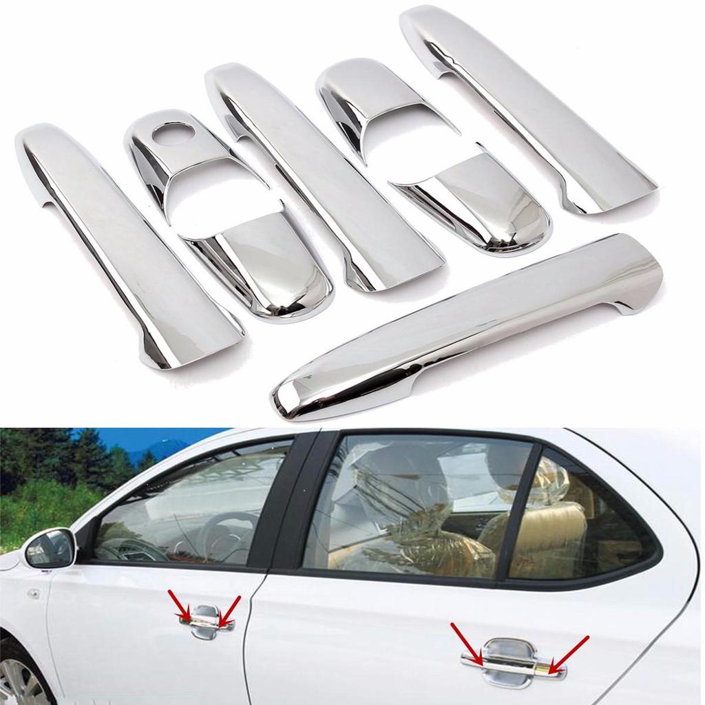 FOR 2010 2011 2012 MAZDA 2 3 6 CHROME DOOR HANDLE CATCH COVER TRIM MOLDING 2013
