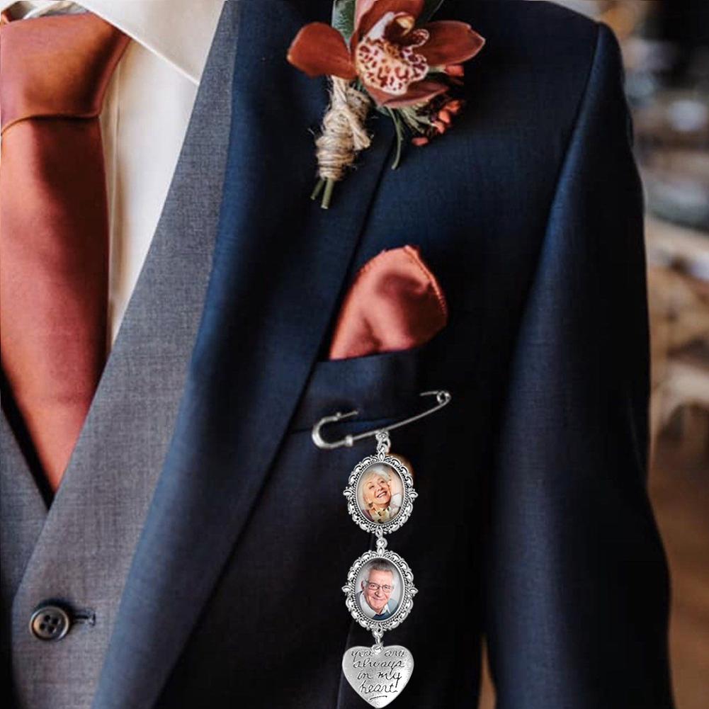 Wedding Bouquet Photo Charms Cabochon Pendants Pearl Pendant for Bridal Wedding Party