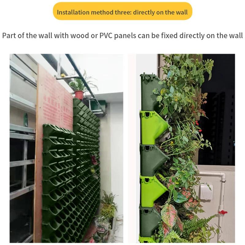 İstiflenebilir Duvar Saksısı Bahçe Plastik Saksılar Kendiliğinden Sulama Çiçek Torbaları Duvara Asılan Dikey Sukulentler Bitki Bonsai Ev Aletleri