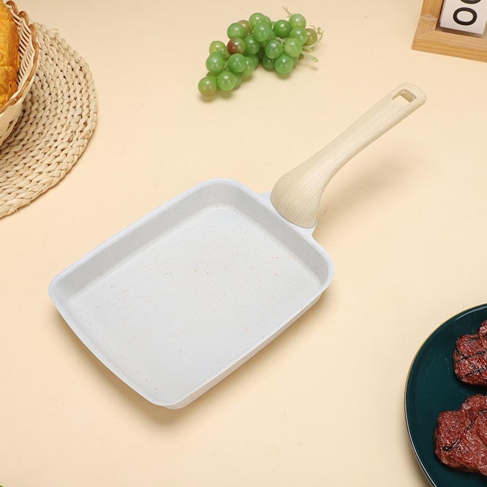 35x15cm Non-Stick Tamagoyaki Pan Granite Coated Rectangular For Frying Pan for All Stovetops Lightweight Design Black