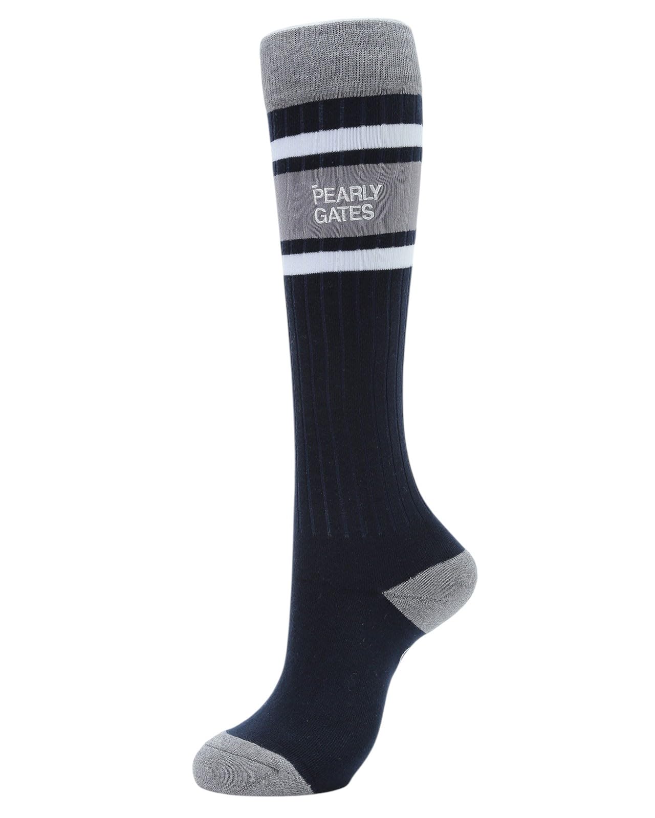 

Женские высокие носки PEARLY GATES (Ребристый узор) / Гольфы для гольфа / 053-5186308 120_Темно-синий FR