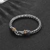 Hip-hop Cool Men's Bracelet Titanium Steel Gold-plated Fashionable Twist Bracelet