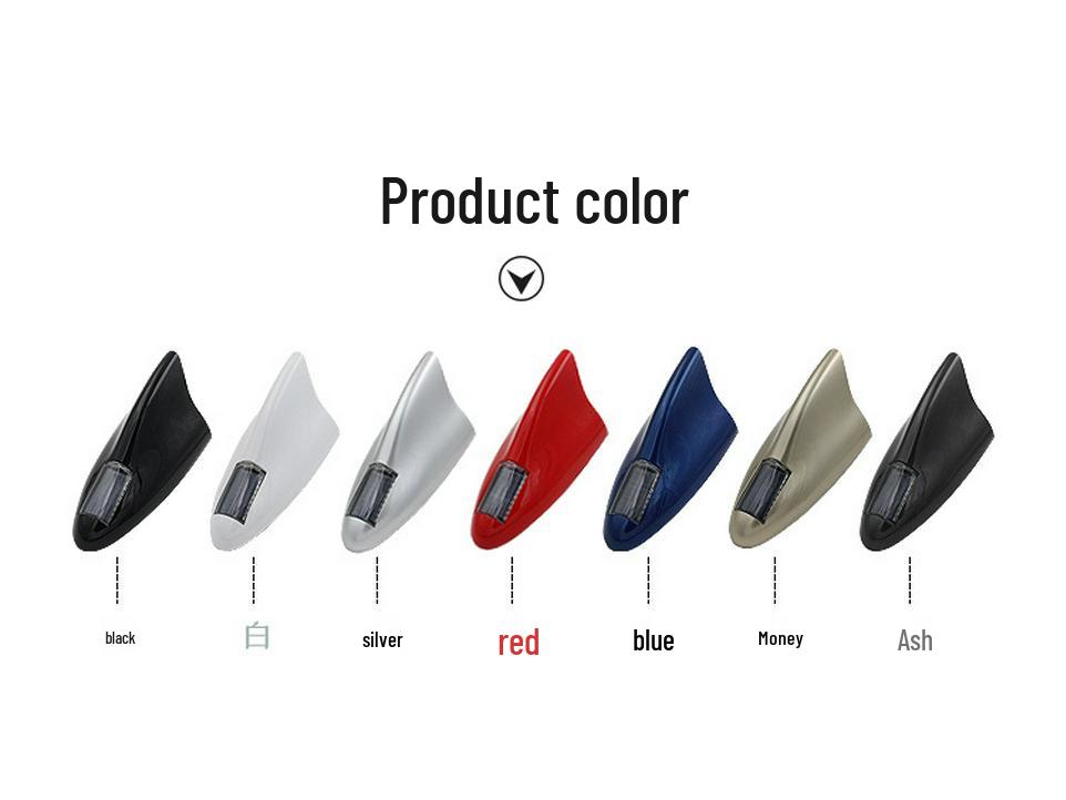 Remote-Control LED Solar Shark Fin Antenna for Car Decoration