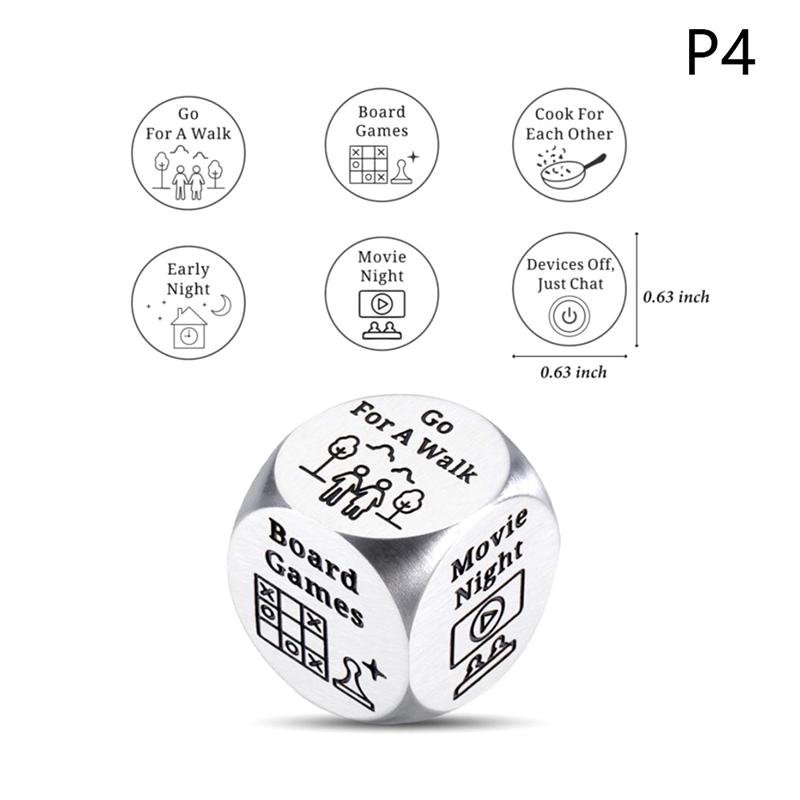 Rozhodovací kostková hra Datum večer Kreativní kostková hra Zábavná novinka pro páry Rozhodovací kostková hra Příslušenství Nápady Hračky z nerezové oceli