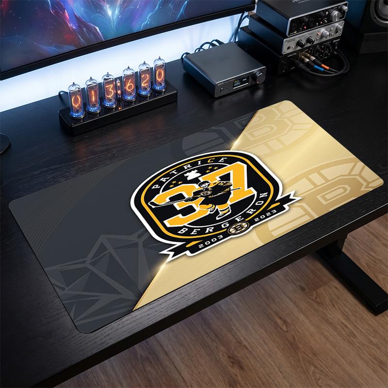 Boston Bruins Pattern Mousepad Anti?Slip Rubber Desk Pad For Gaming Working Desktop Decoration
