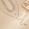 Simple Water Droplet Pendant Necklace Unique Irregular CCB Sweater Long Chain Jewelry Accessory