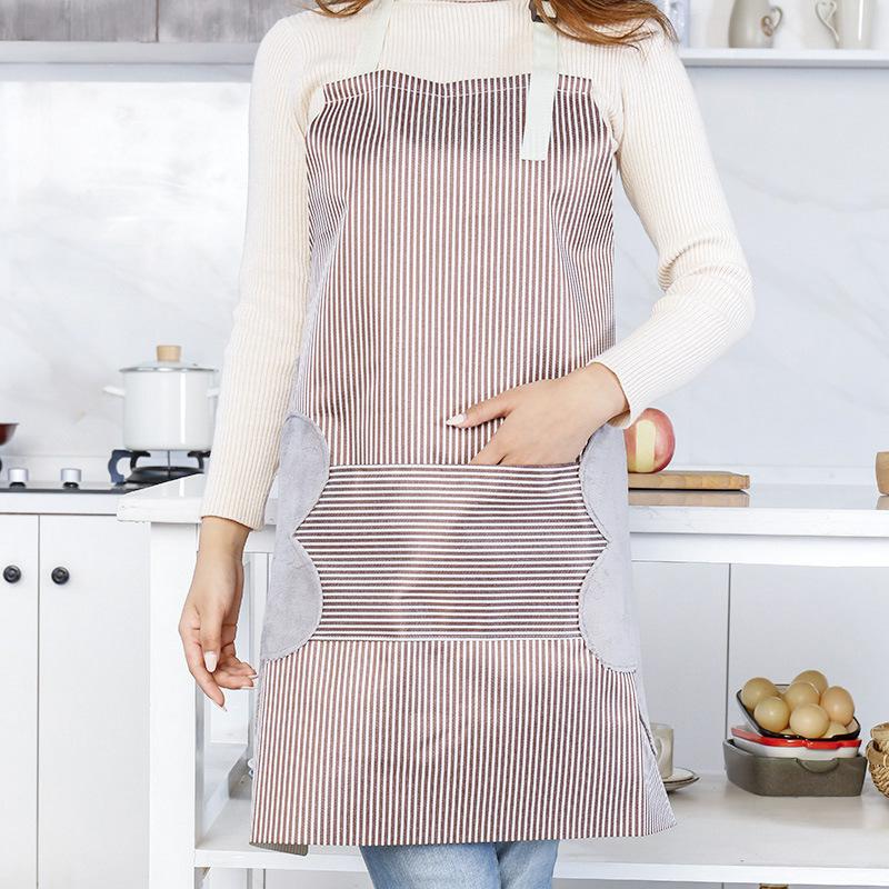 Thickened erasable hand apron oil-proof, sleeved waterproofadult waistband kitchen and restaurant cooking cover