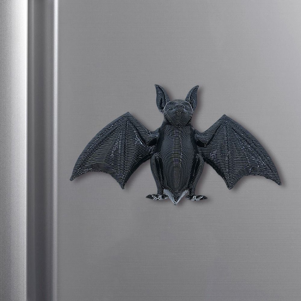 4/6PCS Black Halloween Decorations 3D Spider Magnetic Decals Bat Refrigerator Sticker Haunted House