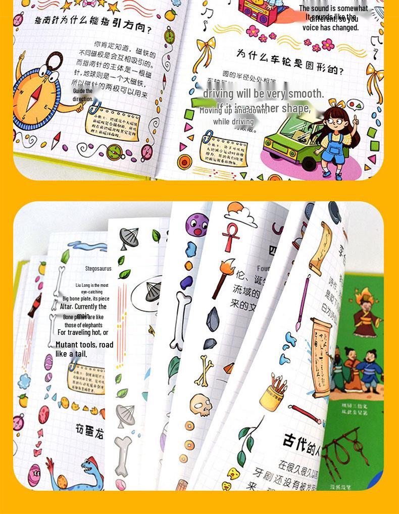 Children's Fun Encyclopedia: 2-Volume Hardcover Set for Intellectual Development and Science Exploration