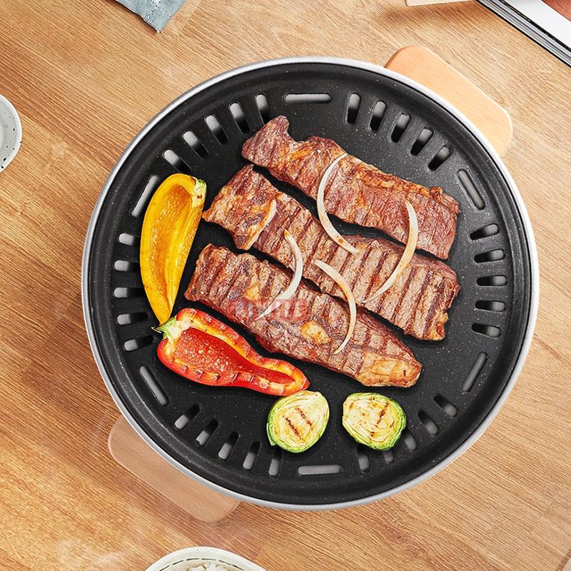 1pc Barbecue Grill Home Barbecue Outdoor Camping Charcoal BBQ Stove Grills Mesh Portable Smokeless Barbecue Grill Pan