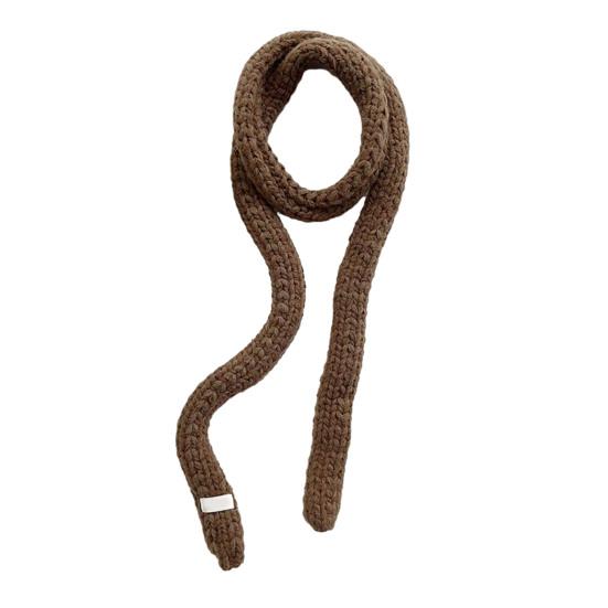 Women Knitting Scarf Solid Color Thin Long Scarf Warm Soft Touch Scarf Outdoor Home Winter Accessory