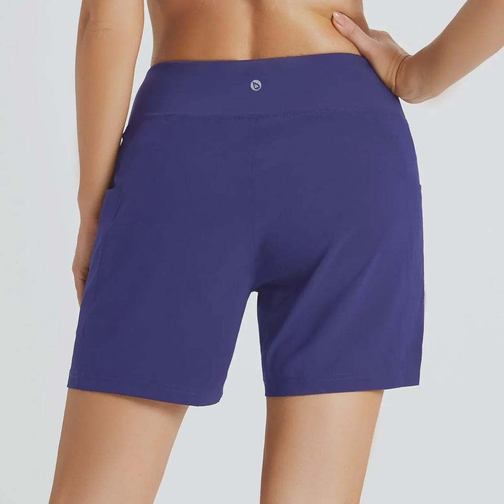 Shorts de Running à Poches pour Femmes à Séchage Rapide - Élégants, Amples, Élastiques, Vêtements de Plage Décontractés.