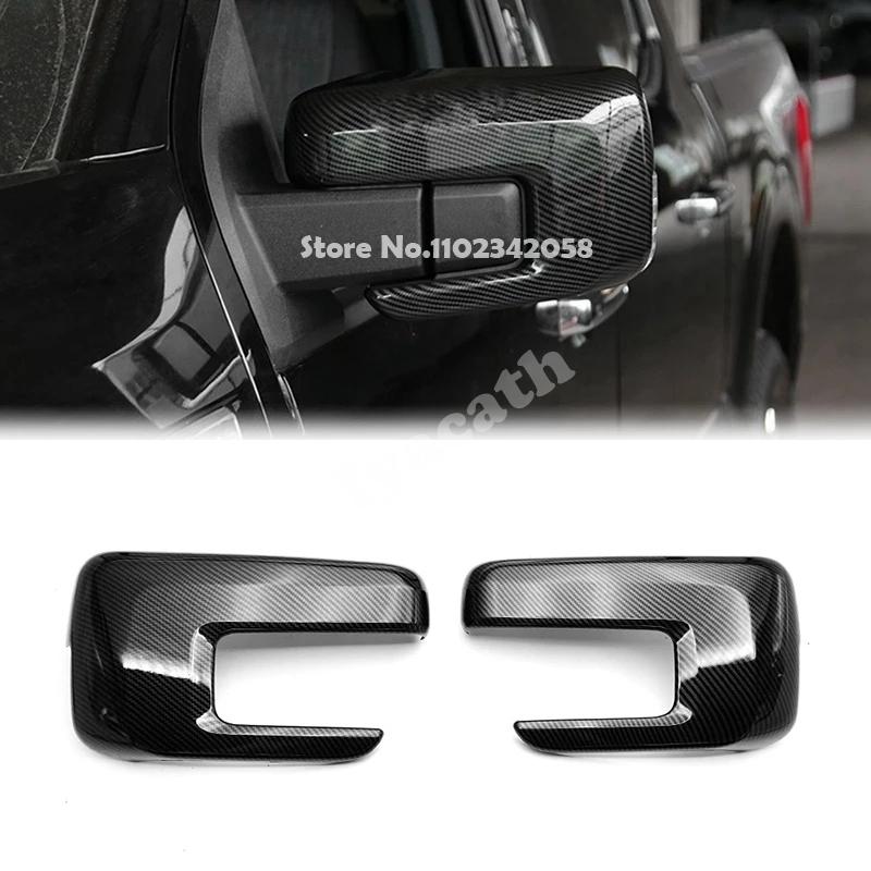 Forr Ford F150 F-150 ABS Car Front Side Left Right Rearview Glass Mirror Cover Trims Frame Rear View Caps Cover