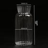 Striped Glass Vase for Dried Flowers - Stylish Table Decoration & Home Ornament