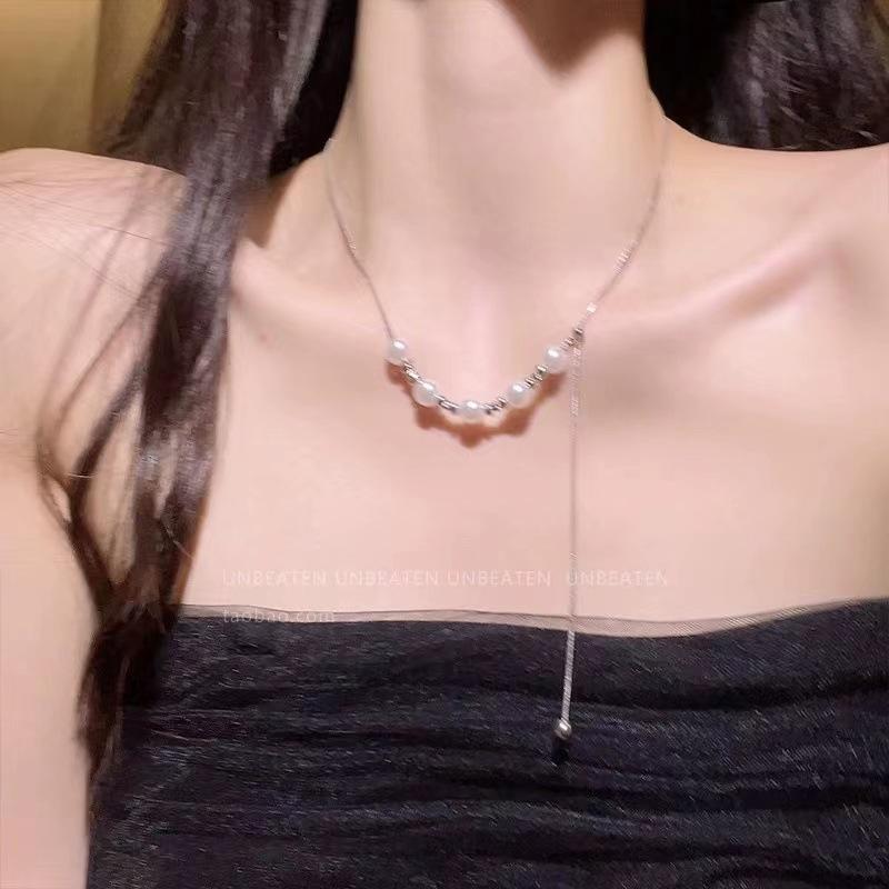 Pearl Necklace - Women's Fashion Versatile Trending Bestseller Choker - Light Luxury Niche High-end Design Clavicle Chain