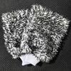 2pcs Microfiber Coral Fleece Car Wash Mitts, Plush Material, Deep Cleaning Scrubbing Gloves For Wheels, Grills & Tight Spaces