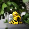 2Pieces Cute Climbing Bees Resin Pot Huggers Figurines for Personalizing Garden Patios Balconies and Home Decoration