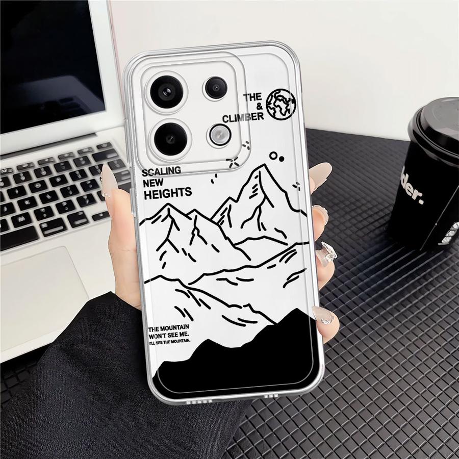 

Чехол для Xiaomi Redmi Note 14 Pro Plus 12S 11S A4 11 12 13C 9 10 14C 10S Note 13 Мягкая накладка на телефон Искусство Снежной горы Redmi Note 14 Pro+ 5G (Global)