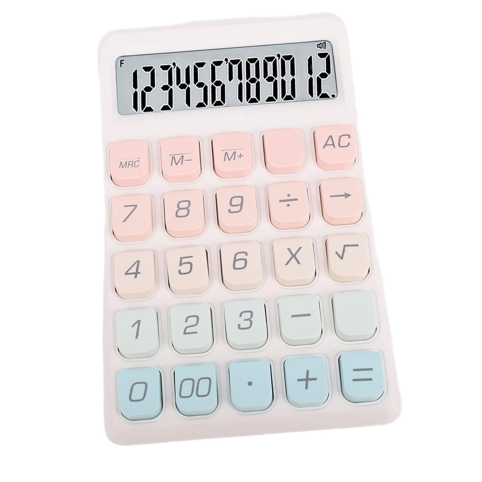

Desktop Calculator 12 Digits LCD Display Large Buttons Ladder Keypad Calculator for School