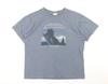 The Clean Green Men's Blue Graphic T-Shirt, Size L