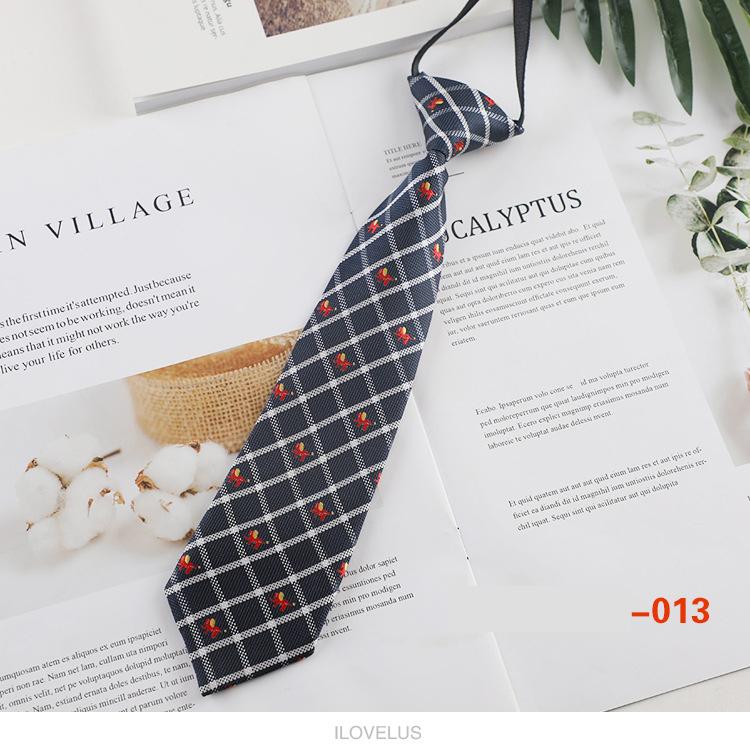 Children's Small Tie with Creative Fun Cartoon Polyester Short Lazy Knot Free Tie 6cm